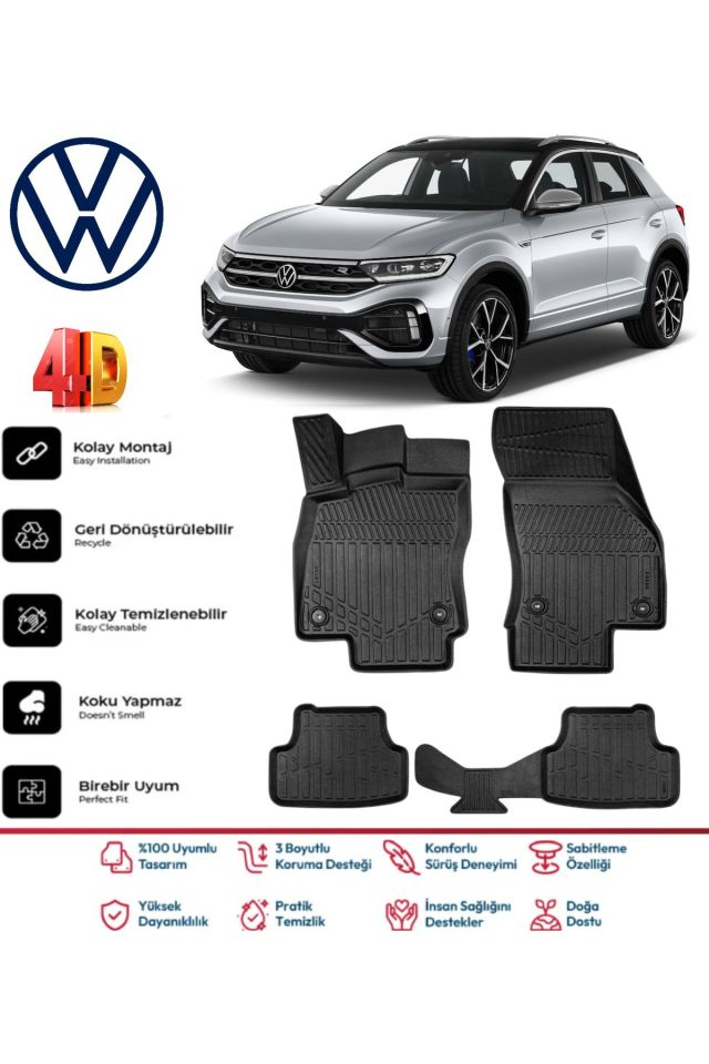 Volkswagen T-roc 2018 Model 4D Havuzlu Paspas
