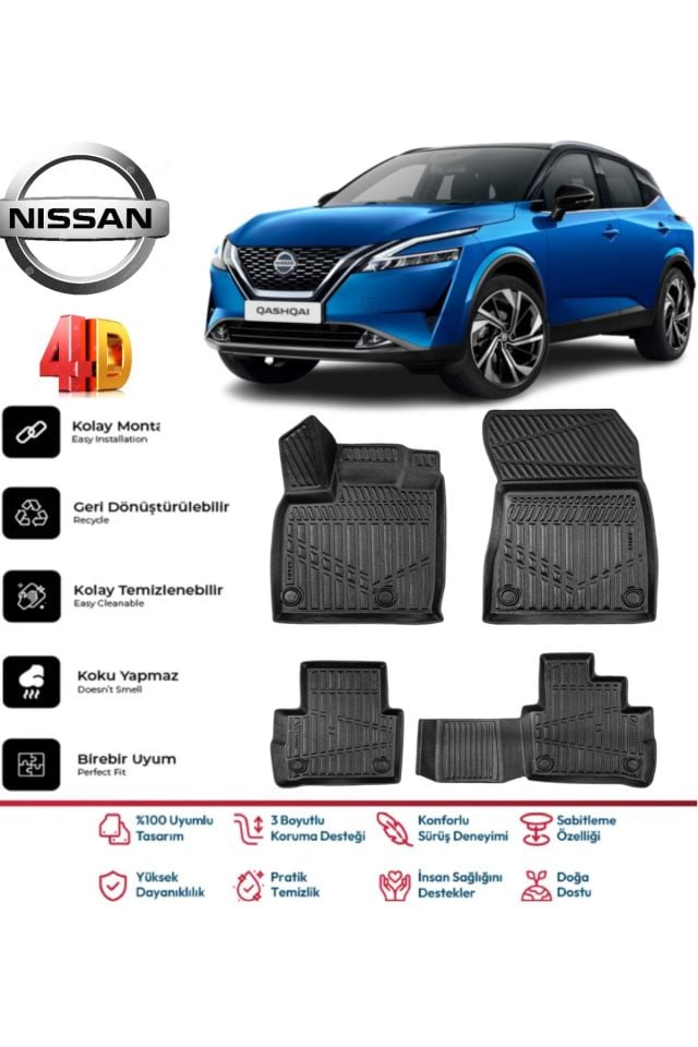 Nissan Qashqai 2022 Model 4D Havuzlu Paspas