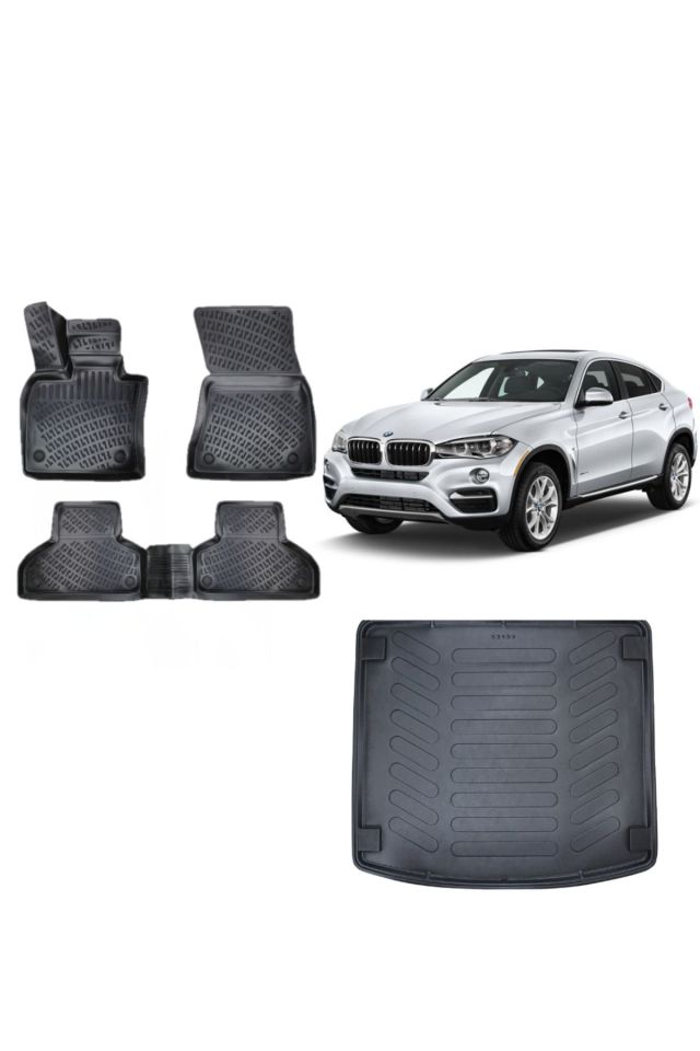 Bmw X6 2016 Model 3D Bagaj Havuzu+3D Havuzlu Araca Özel Paspas Takımı