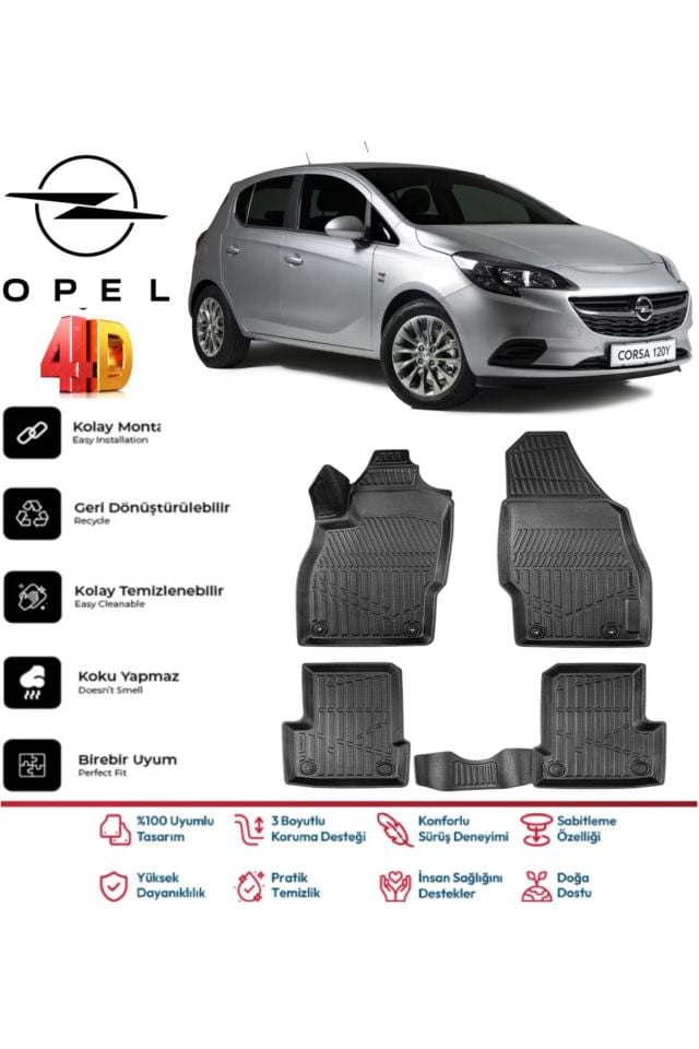 Opel Corsa E 2019 Model 4D Havuzlu Paspas