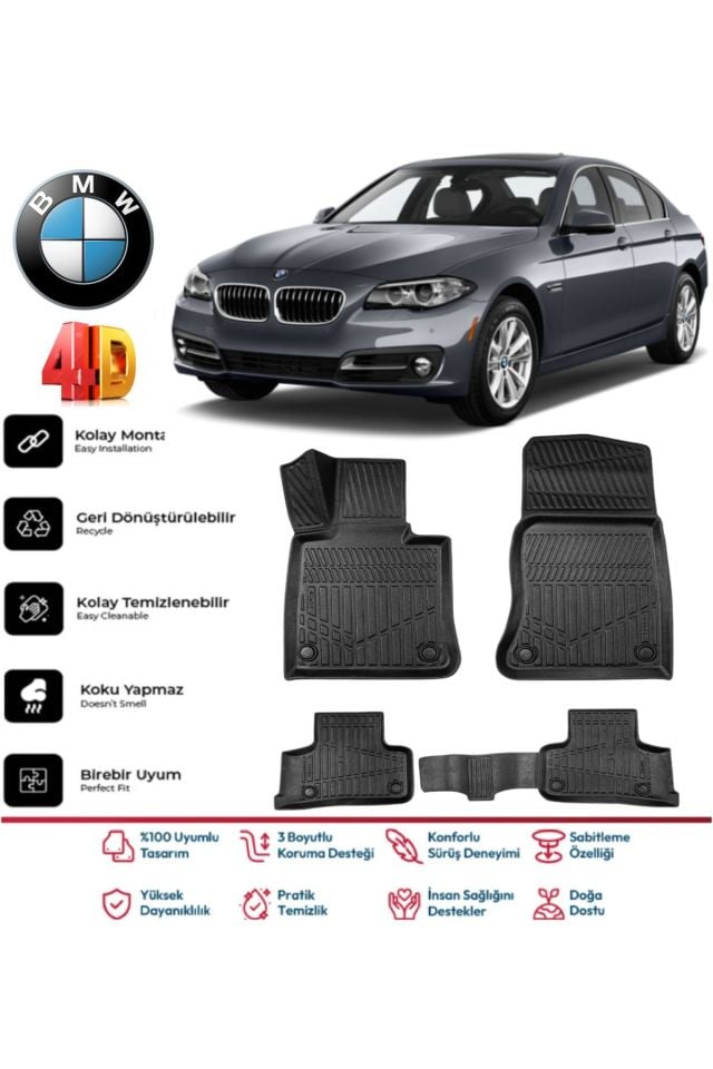 Bmw 5 Serisi F10 2015 Model 4D Havuzlu Paspas