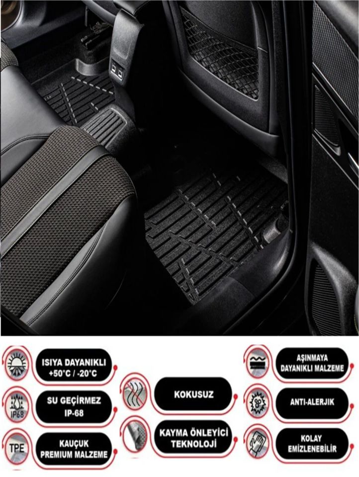 Citroen Nemo Combi 2007 Ve Sonrası 3D Bagaj Havuzu+4D Havuzlu Paspas Seti