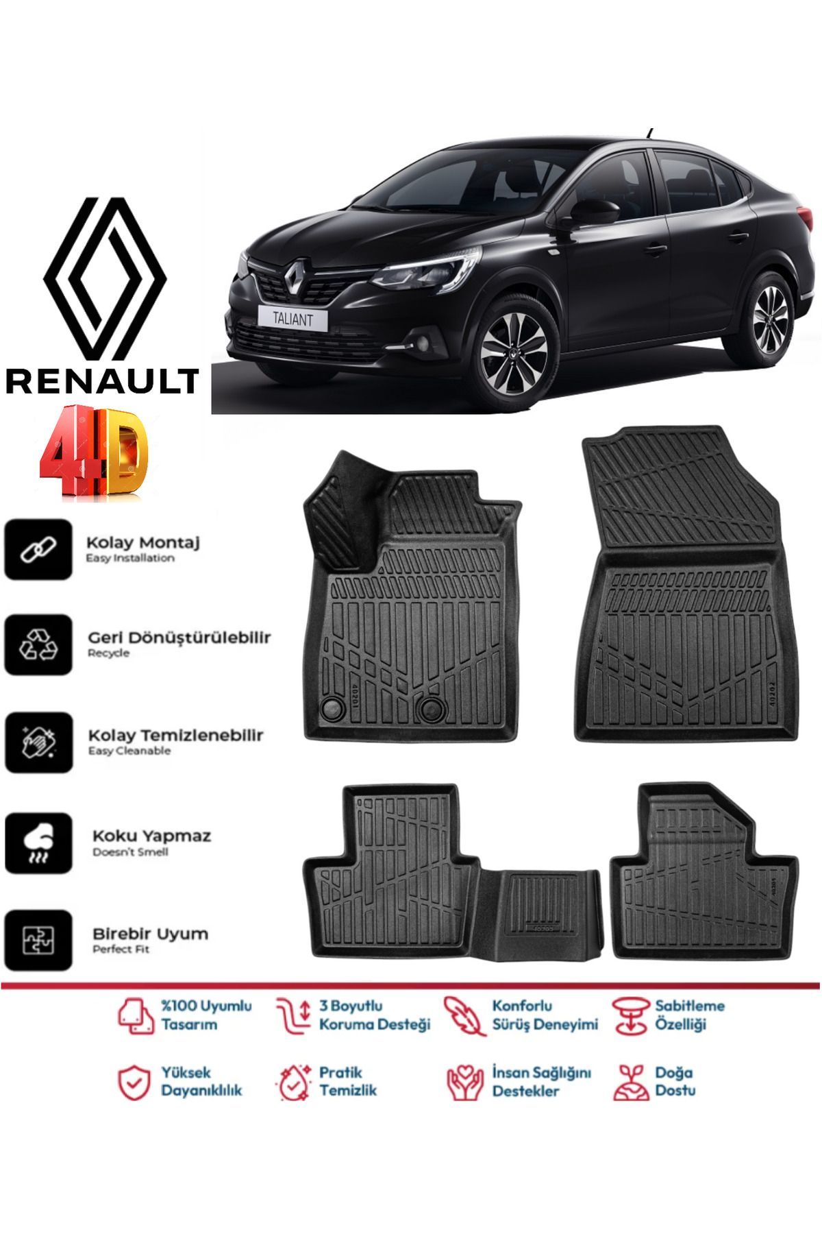 Renault Taliant 2022 Model 4D Havuzlu Paspas