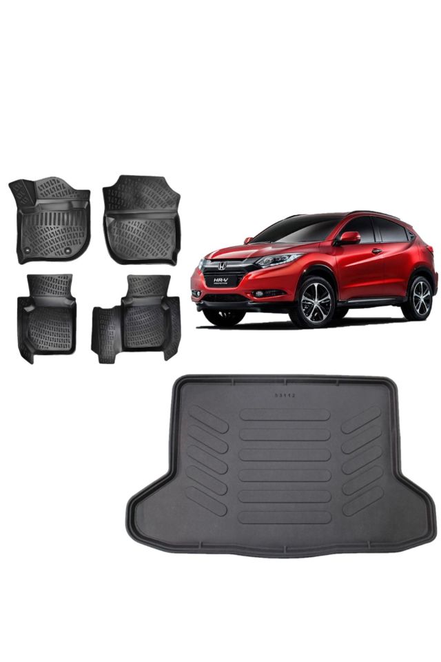 Honda HRV 2021 Model 3D Bagaj Havuzu+3D Havuzlu Araca Özel Paspas Takımı