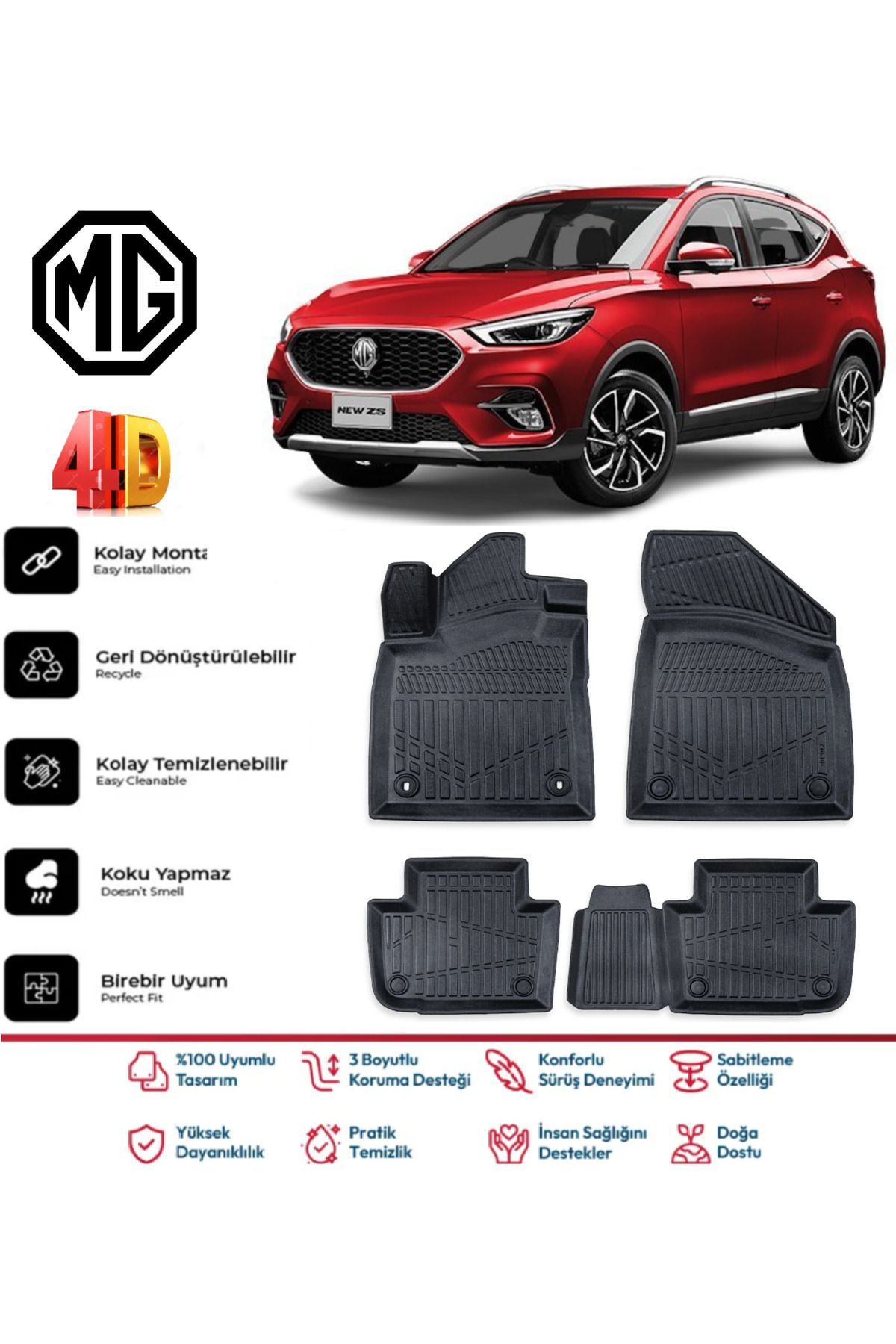 MG ZS Benzinli 2022 Model 4D Havuzlu Paspas