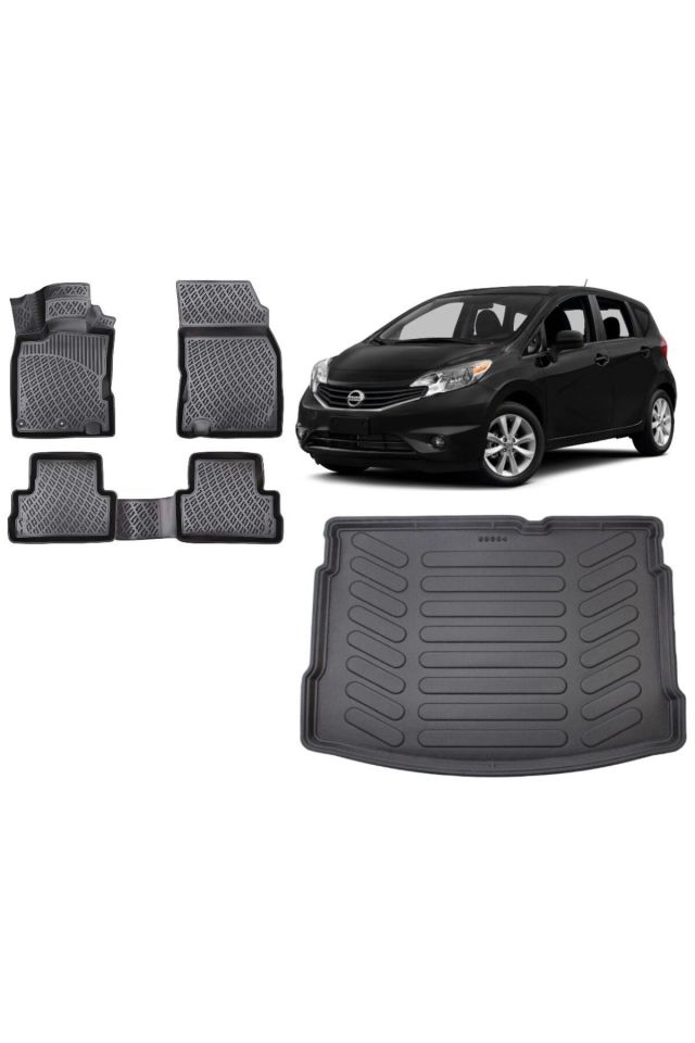 Nissan Note 2017 Model 3D Bagaj Havuzu+3D Havuzlu Araca Özel Paspas Takımı