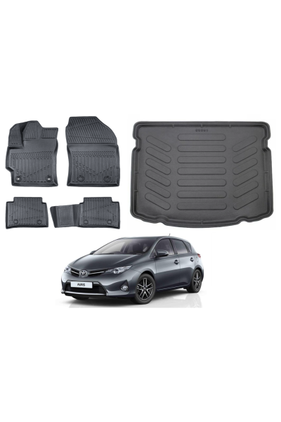 Toyota Auris 2013-2018 3D Bagaj Havuzu+3D Araca Özel Paspas Takımı
