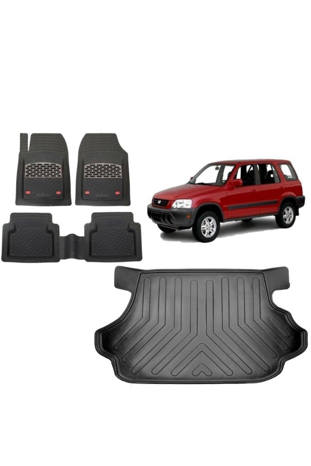 Honda Crv 1996 Uyumlu Model 3d Bagaj Havuzu+3d Gri Kromlu Havuzlu Paspas Takımı