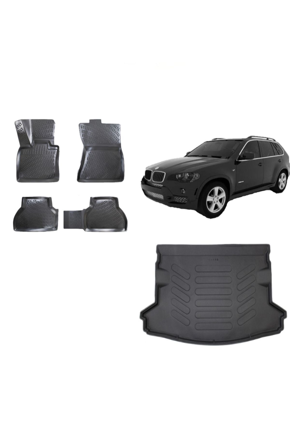 Bmw X5 2010 Model 3D Bagaj Havuzu+3D Havuzlu Araca Özel Paspas Takımı