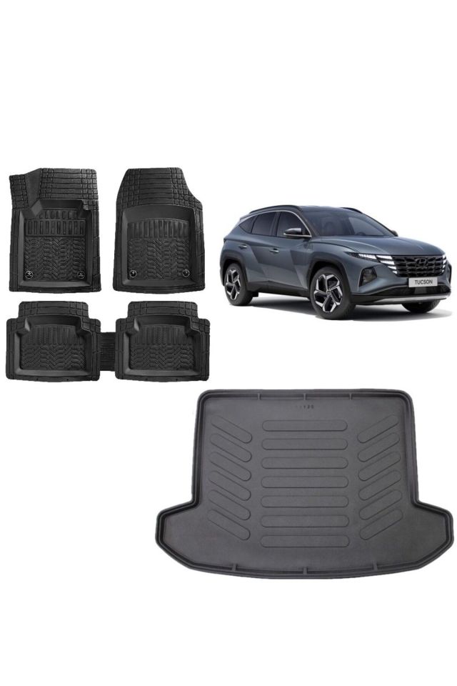 Hyundai Tucson 2024 Model Comfort/Prime/Elite 3D Bagaj+3D Havuzlu Maximum Siyah Paspas