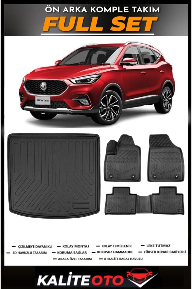 MG ZS Üst Bagaj Havuzu+4.5D Havuzlu Paspas Seti 2023 Model